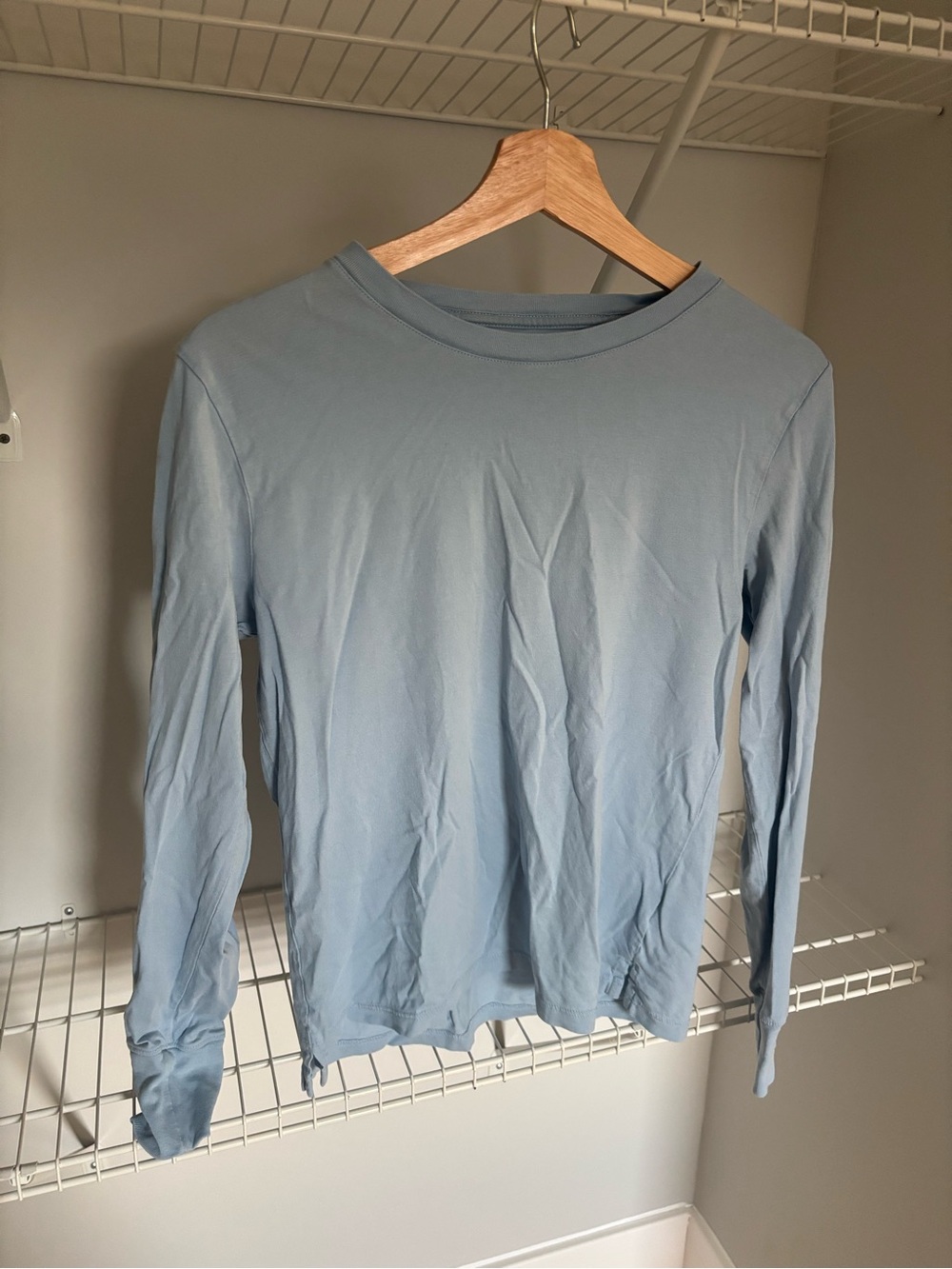 J. Crew Blue Crew Neck Long Sleeve Top